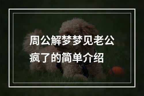 周公解梦梦见老公疯了的简单介绍