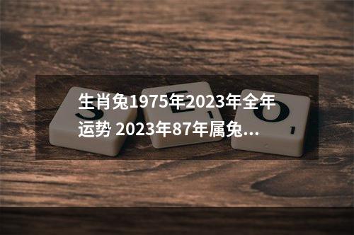 生肖兔1975年2023年全年运势 2023年87年属兔女的全年运势