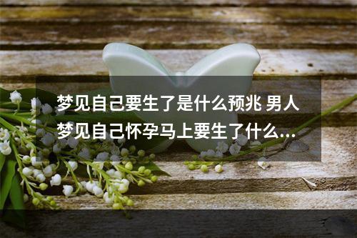 梦见自己要生了是什么预兆 男人梦见自己怀孕马上要生了什么意思