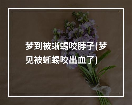 梦到被蜥蜴咬脖子(梦见被蜥蜴咬出血了)