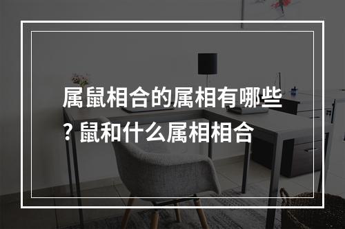 属鼠相合的属相有哪些? 鼠和什么属相相合