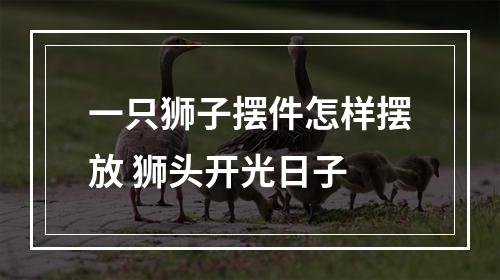 一只狮子摆件怎样摆放 狮头开光日子
