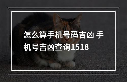 怎么算手机号码吉凶 手机号吉凶查询1518