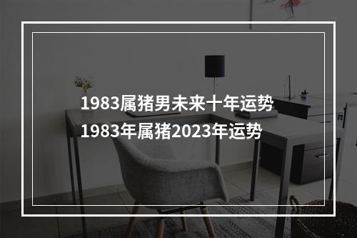 1983属猪男未来十年运势 1983年属猪2023年运势
