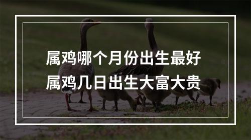 属鸡哪个月份出生最好 属鸡几日出生大富大贵