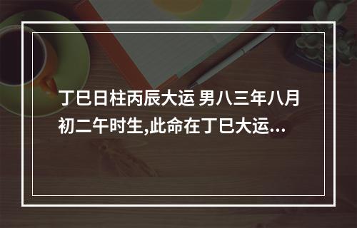 丁巳日柱丙辰大运 男八三年八月初二午时生,此命在丁巳大运能不能小富,在丙辰大运能不能...