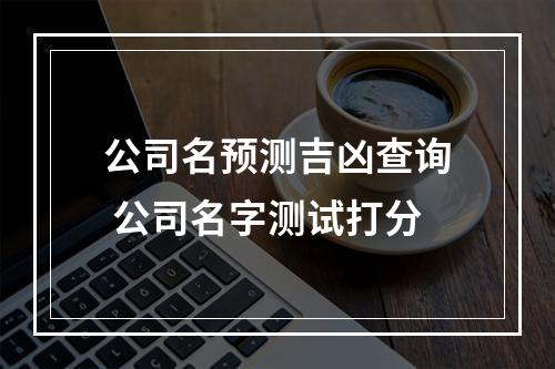 公司名预测吉凶查询 公司名字测试打分