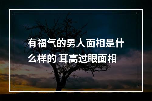 有福气的男人面相是什么样的 耳高过眼面相