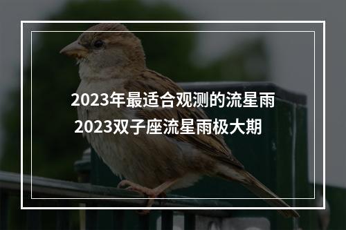 2023年最适合观测的流星雨 2023双子座流星雨极大期
