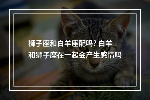 狮子座和白羊座配吗? 白羊和狮子座在一起会产生感情吗