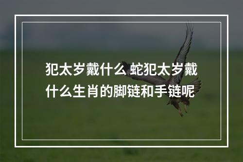 犯太岁戴什么 蛇犯太岁戴什么生肖的脚链和手链呢