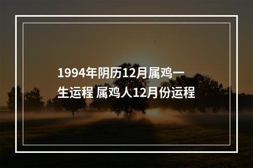 1994年阴历12月属鸡一生运程 属鸡人12月份运程