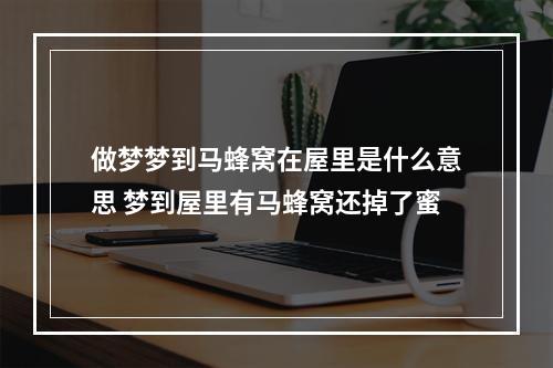 做梦梦到马蜂窝在屋里是什么意思 梦到屋里有马蜂窝还掉了蜜