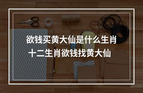 欲钱买黄大仙是什么生肖 十二生肖欲钱找黄大仙