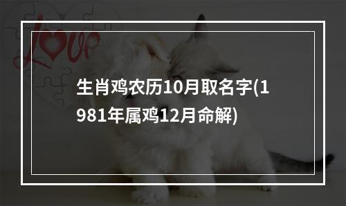生肖鸡农历10月取名字(1981年属鸡12月命解)
