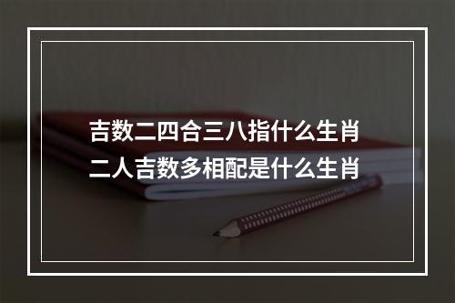 吉数二四合三八指什么生肖 二人吉数多相配是什么生肖