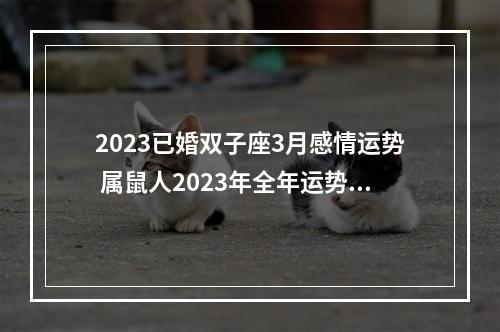 2023已婚双子座3月感情运势 属鼠人2023年全年运势详解