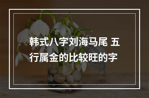 韩式八字刘海马尾 五行属金的比较旺的字