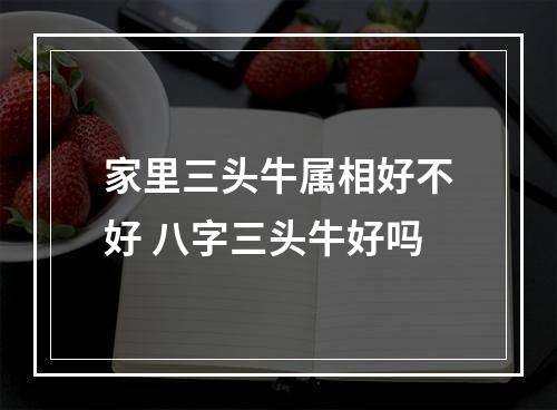 家里三头牛属相好不好 八字三头牛好吗