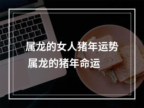 属龙的女人猪年运势 属龙的猪年命运