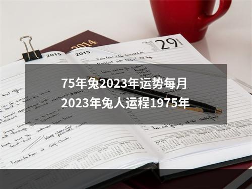 75年兔2023年运势每月 2023年兔人运程1975年