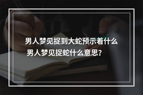 男人梦见捉到大蛇预示着什么 男人梦见捉蛇什么意思？