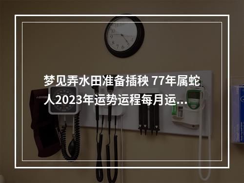 梦见弄水田准备插秧 77年属蛇人2023年运势运程每月运程