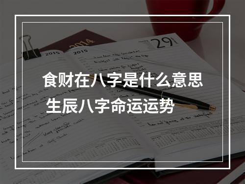 食财在八字是什么意思 生辰八字命运运势