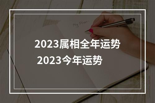 2023属相全年运势 2023今年运势