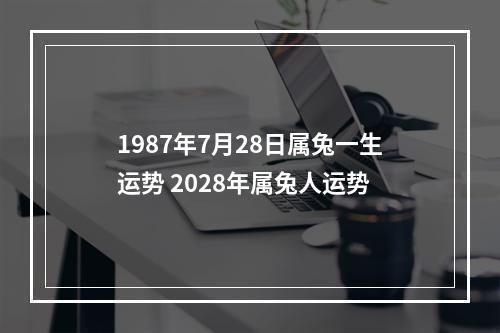 1987年7月28日属兔一生运势 2028年属兔人运势