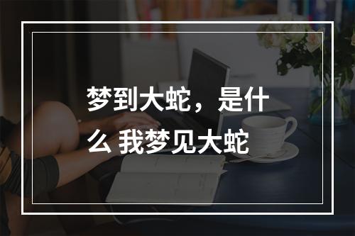 梦到大蛇，是什么 我梦见大蛇