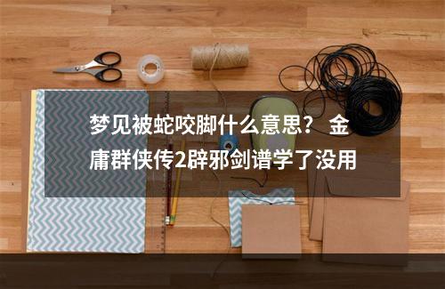 梦见被蛇咬脚什么意思？ 金庸群侠传2辟邪剑谱学了没用