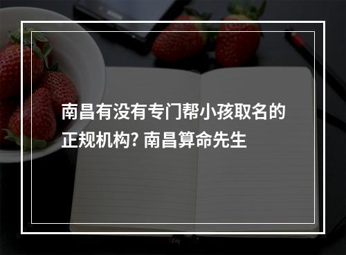 南昌有没有专门帮小孩取名的正规机构? 南昌算命先生