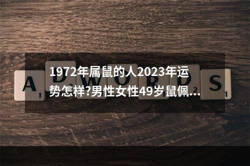 1972年属鼠的人2023年运势怎样?男性女性49岁鼠佩戴什么好 1972年属鼠搬家
