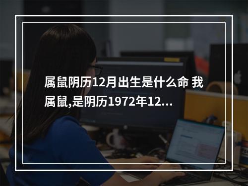 属鼠阴历12月出生是什么命 我属鼠,是阴历1972年12月16日子时出生(半夜12点后),女性,请大师帮看下...