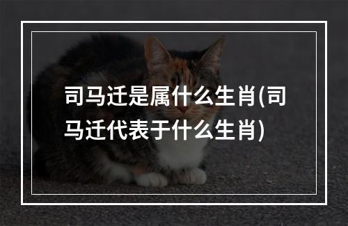 司马迁是属什么生肖(司马迁代表于什么生肖)