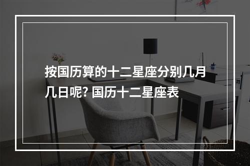 按国历算的十二星座分别几月几日呢? 国历十二星座表