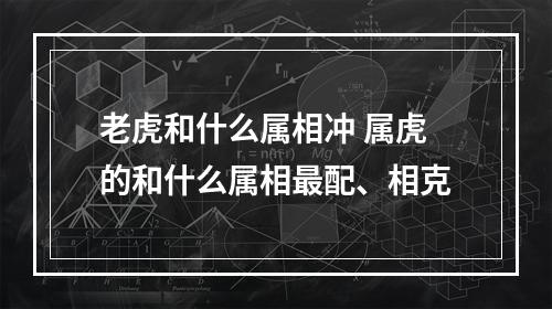 老虎和什么属相冲 属虎的和什么属相最配、相克