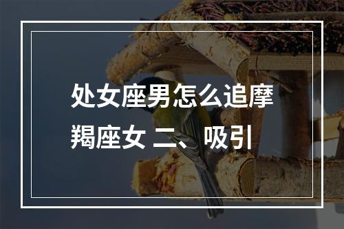 处女座男怎么追摩羯座女 二、吸引