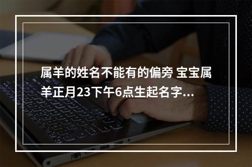 属羊的姓名不能有的偏旁 宝宝属羊正月23下午6点生起名字可以加三点水部首吗 - 百度宝宝知道