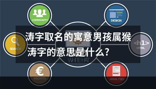 涛字取名的寓意男孩属猴 涛字的意思是什么?