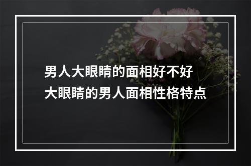 男人大眼睛的面相好不好 大眼睛的男人面相性格特点