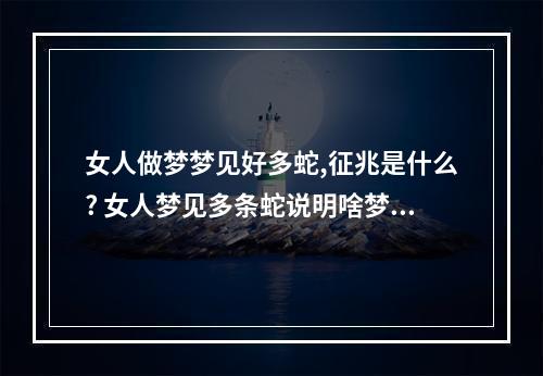 女人做梦梦见好多蛇,征兆是什么? 女人梦见多条蛇说明啥梦见