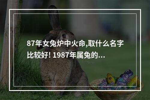 87年女兔炉中火命,取什么名字比较好! 1987年属兔的人五行缺什么