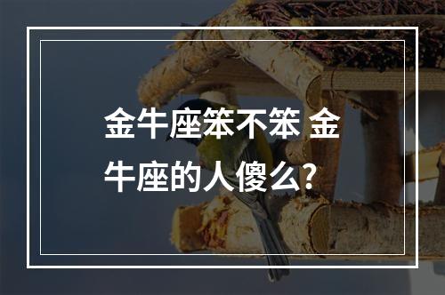 金牛座笨不笨 金牛座的人傻么?