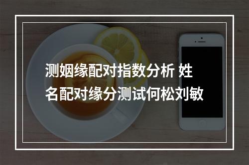 测姻缘配对指数分析 姓名配对缘分测试何松刘敏