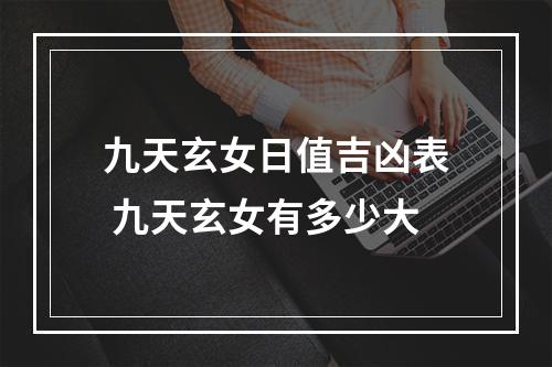 九天玄女日值吉凶表 九天玄女有多少大