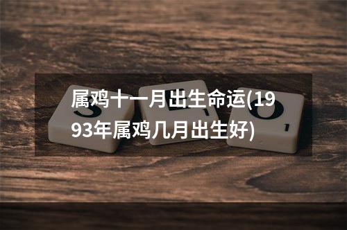 属鸡十一月出生命运(1993年属鸡几月出生好)