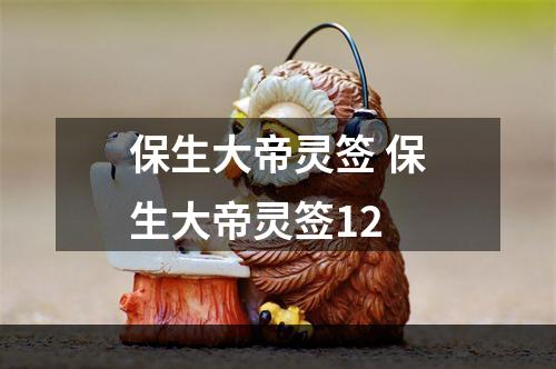 保生大帝灵签 保生大帝灵签12