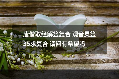 唐僧取经解签复合 观音灵签35求复合 请问有希望吗